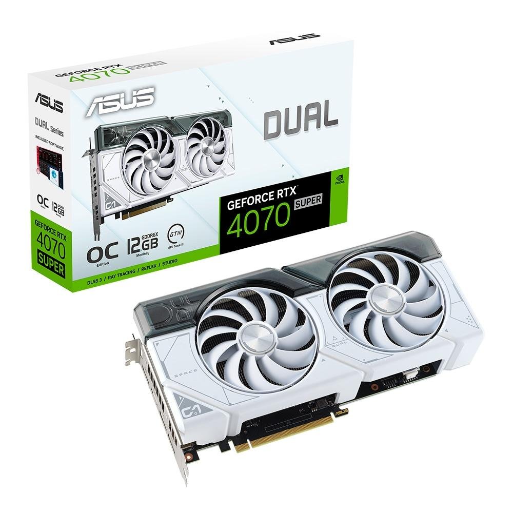 ASUS Dual GeForce RTX 4070 SUPER 本体 Placa de Vídeo ASUS RTX 4070S | KaBuM!
