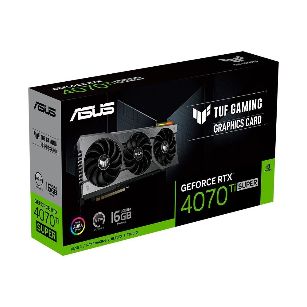 Imagem 14 de 14 do produto Placa de Vídeo RTX 4070 TI Super ASUS NVIDIA TUF 16G Gaming, 16GB GDDR6X, DLSS, Ray Tracing -  90YV0KF1-M0NA00