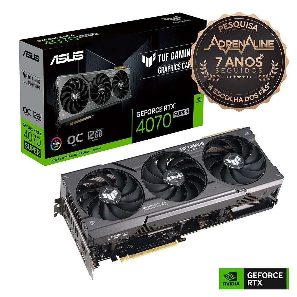 Placa de Vídeo RTX4070S TUF O12G | KaBuM!