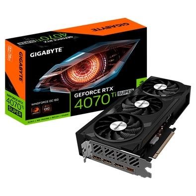  RTX 4070 Ti Super Gigabyte Windforce NVIDIA GeForce, 16GB GDDR6, DLSS, Ray Tracing - GV-N407TSWF3OC-16GD