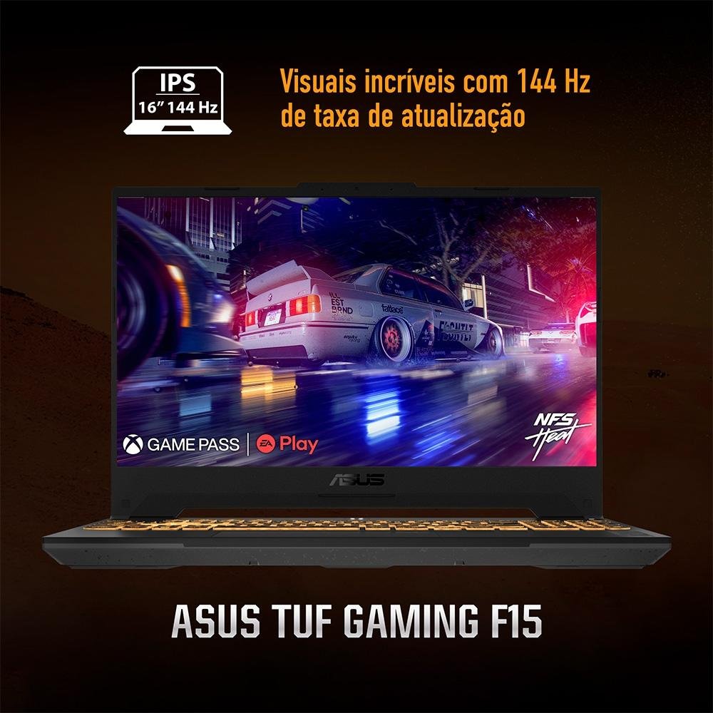 "Notebook Gamer ASUS Tuf Gaming F15 Fx507vu, Intel Core I7, GeForce Rtx 4050, 8GB RAM, Ssd 512gb, 15,6"" Fhd, 144hz, Keepos - Fx507vu-Lp151" - view 5