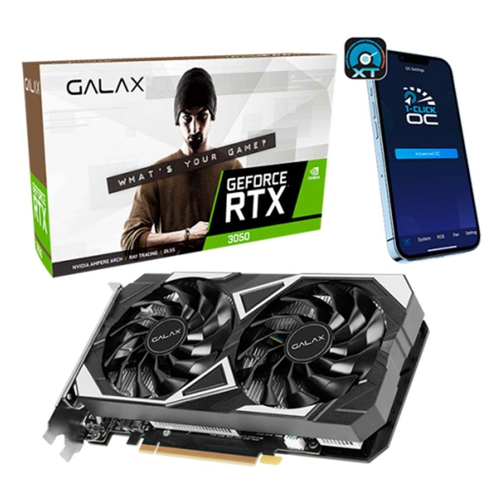 Imagem 6 de 8 do produto Placa de vídeo RTX 3050 EX Galax NVIDIA GeForce, 6GB GDDR6. DLSS, Ray Tracing, G-Sync - 527200-0119