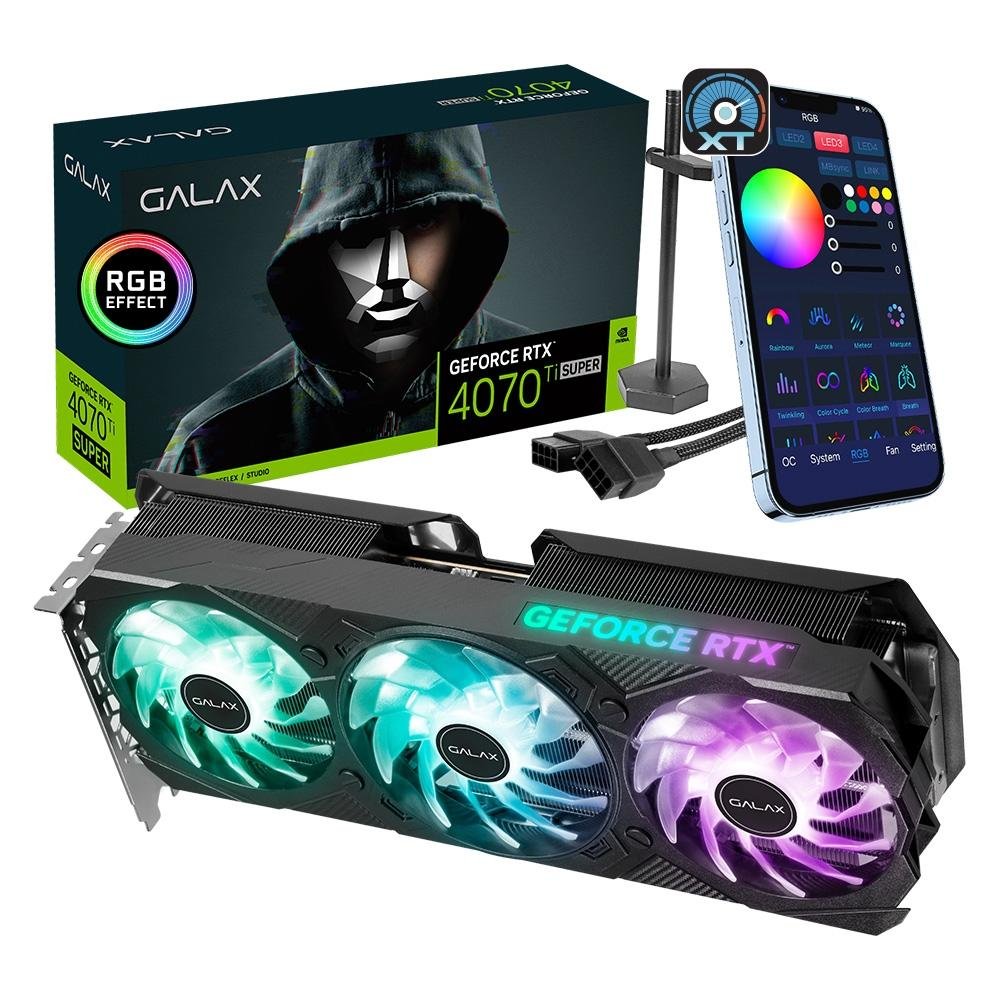 Imagem 11 de 12 do produto Placa de vídeo RTX 4070 Ti Super EX Galax NVIDIA GeForce, 16GB GDDR6X - 47UZM6MD9BUP