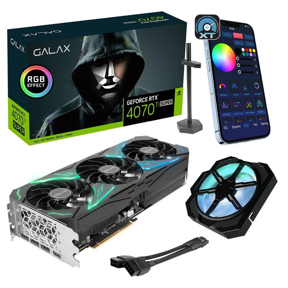 GeForce RTX 4070 Ti SUPER ギャラクロ Placa de vídeo RTX 4070 Ti SUPER SG | KaBuM!