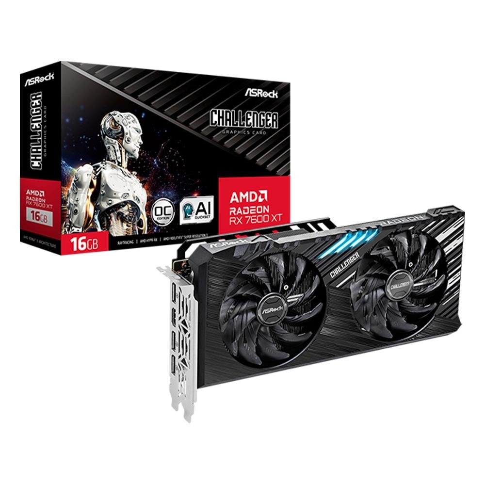 RX 7600 XT Challenger 16GB OC　本体のみ Placa de Vídeo RX 7600 XT Challenger | KaBuM!