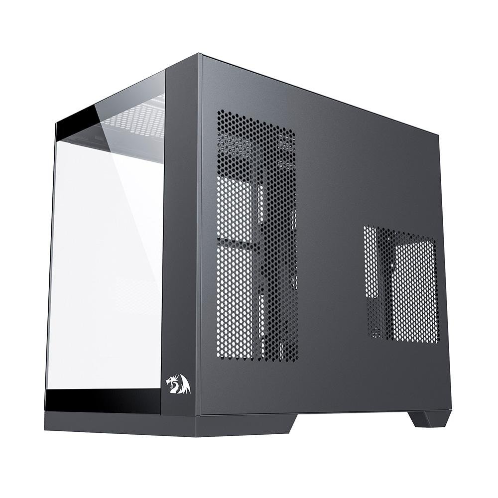 Imagem 4 de 6 do produto Gabinete Gamer Redragon Wideload Pro, Mid Tower, ATX, Lateral e Frontal em Vidro Temperado, Preto - CA-604B-PRO