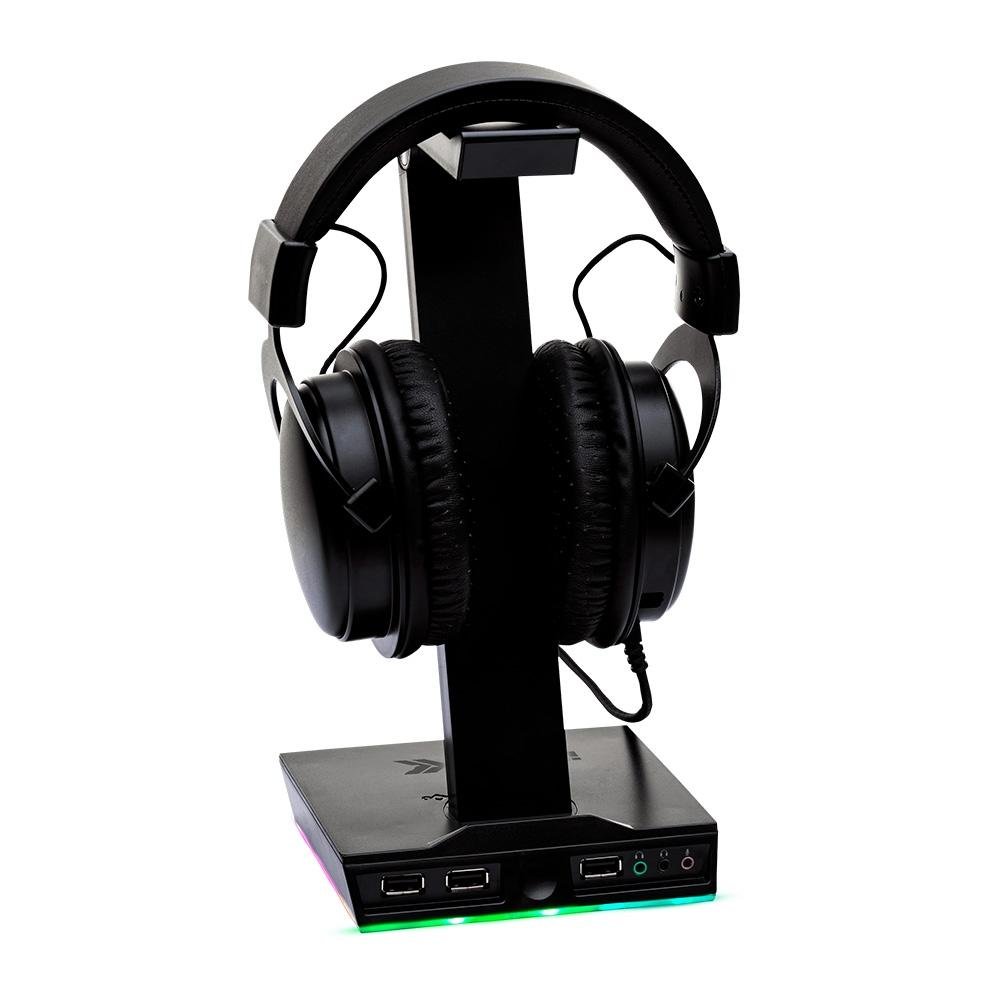 Suporte de Headset Gamer, KBM! GAMING ( Balão.info), RGB, 3x USB, Com Placa de som - ( Balão.info - foto 2