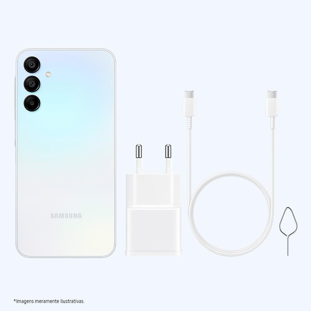 Smartphone Samsung Galaxy A15 5G, 128GB, 4GB, Octa Core, Câmera Tripla 50MP, Tela de 6.5", Azul Claro - SM-A156MLBRZTO Smartphone Samsung Galaxy A15 5G, 128GB, 4GB, Octa Core, Câmera Tripla 50MP, Tela de 6.5", Azul Claro - SM-A156MLBRZTO