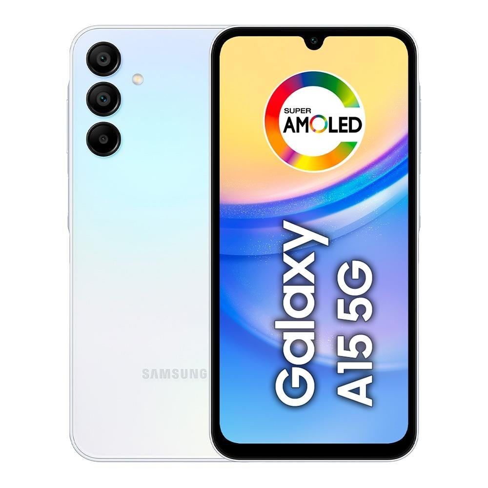 Smartphone Samsung Galaxy A15 5G, 128GB, 4GB, Octa Core, Câmera Tripla 50MP, Tela de 6.5", Azul Claro - SM-A156MLBRZTO Smartphone Samsung Galaxy A15 5G, 128GB, 4GB, Octa Core, Câmera Tripla 50MP, Tela de 6.5", Azul Claro - SM-A156MLBRZTO