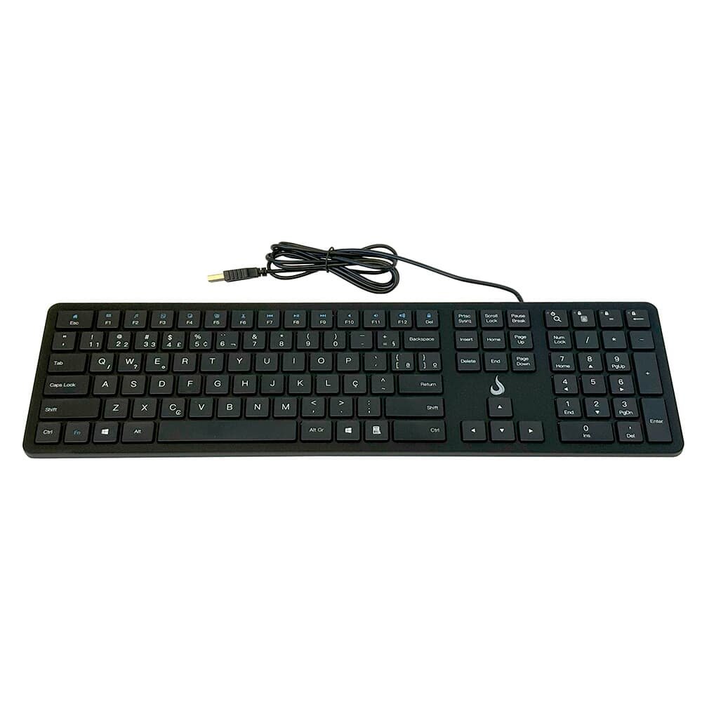 Teclado Slim ( Balão.info), USB, Preto - RM-TS-FB - view 3