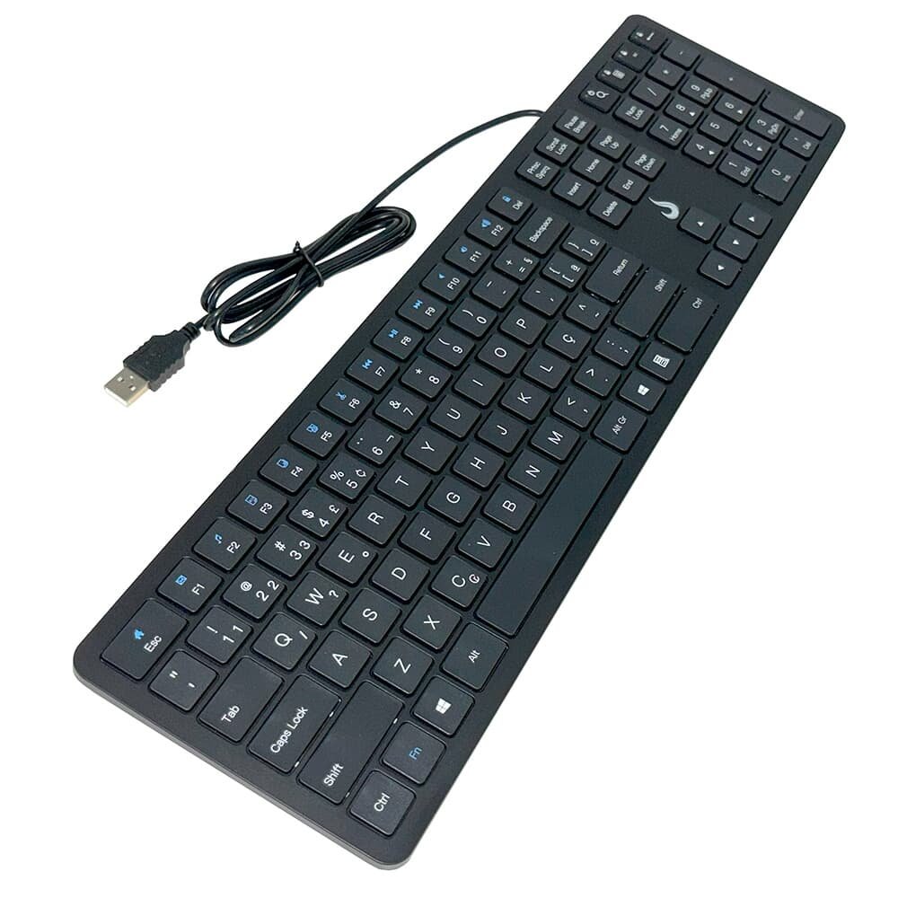 Teclado Slim ( Balão.info), USB, Preto - RM-TS-FB - view 6