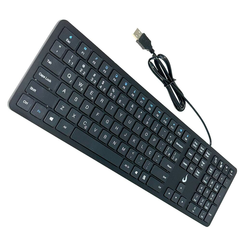 Teclado Slim ( Balão.info), USB, Preto - RM-TS-FB - view 5