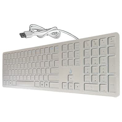 Teclado Slim Rise Mode, USB, Prata | KaBuM!