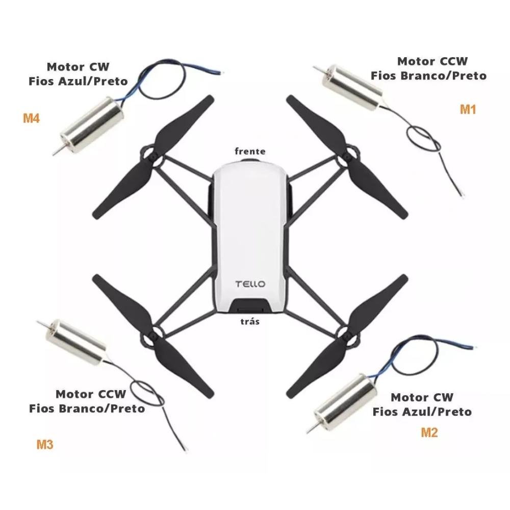 1 Motor De Reposição Drone Dji Tello Cor Dos Fios:preto E Branco - view 3