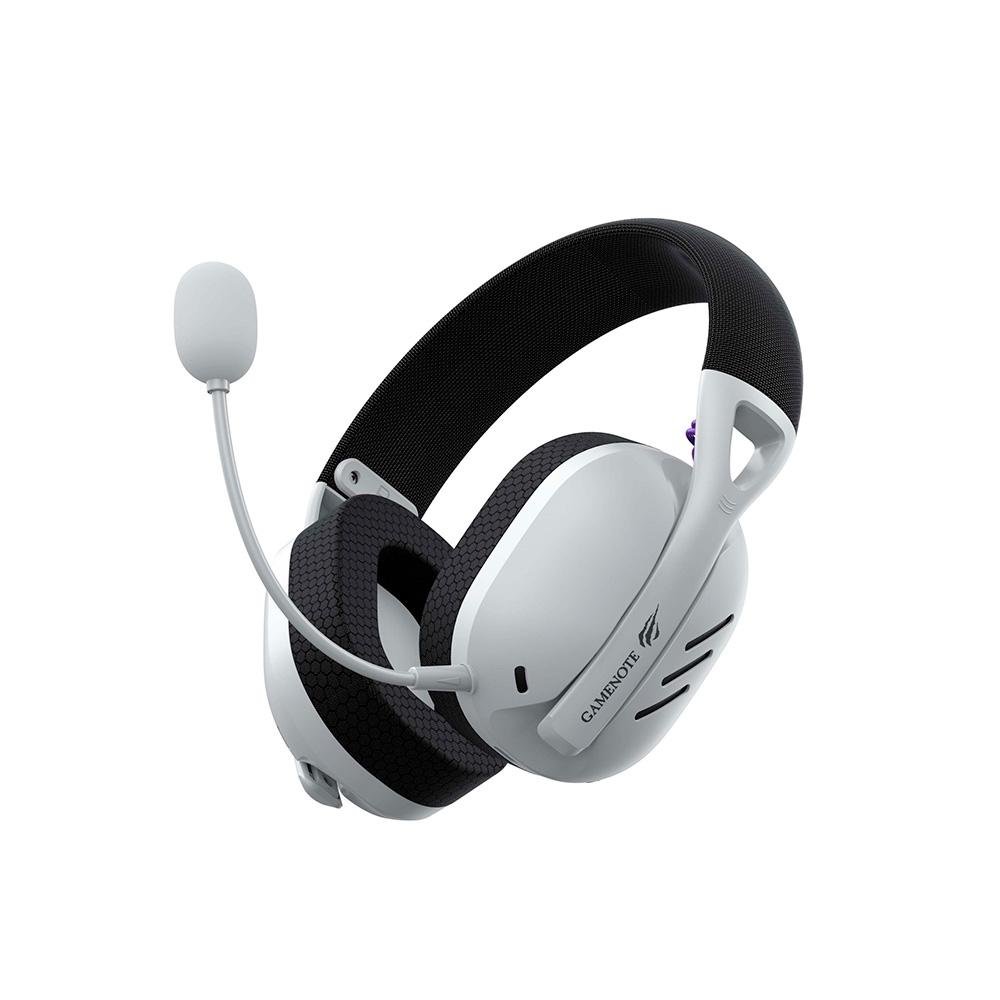 Imagem 5 de 6 do produto Headset Gamer Sem Fio Havit Fuxi H3 Wireless, Bluetooth e 2.4GHz, Som 7.1, Preto e Branco - Fuxi-H3 Black White