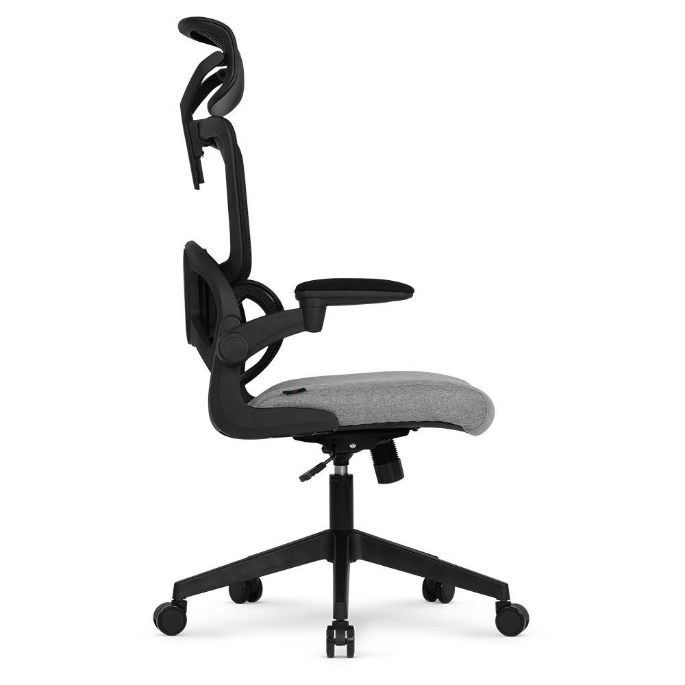 Cadeira de Escritório Ergonômica DT3 GTL, Até 110kg, Cilindro de Gás Classe 4, Nylon, Cinza Claro - 14049-8 - view 3