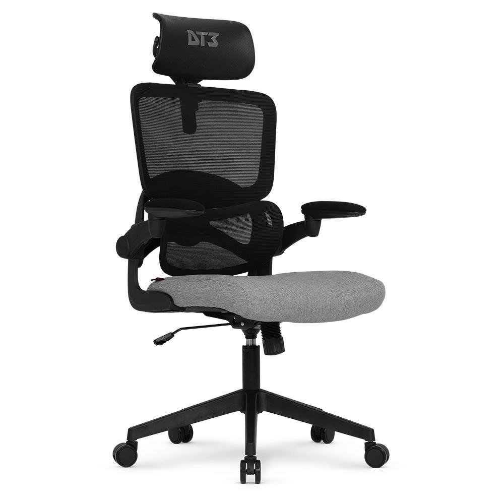 Cadeira de Escritório Ergonômica DT3 GTL, Até 110kg, Cilindro de Gás Classe 4, Nylon, Cinza Claro - 14049-8 - view 2
