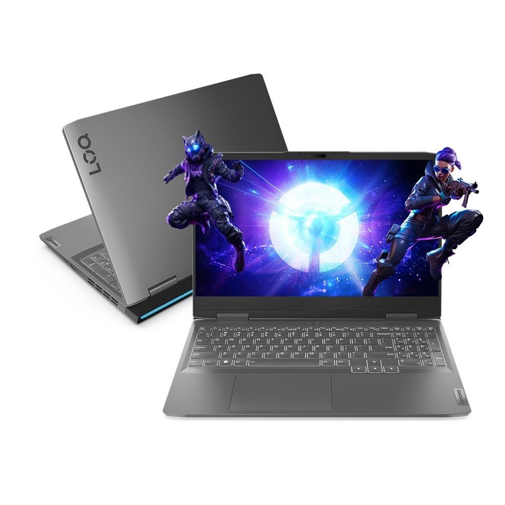 Notebook Lenovo LOQ Intel Core i5-12450H, 16GB RAM, GeForce RTX 2050 4GB, SSD 512GB, 15.6" FHD, Windows 11 Home, Cinza - 83EU0001BR