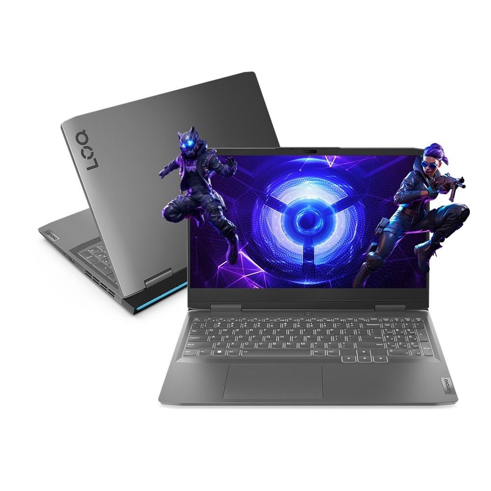 Notebook Lenovo LOQ Intel Core i5-12450H, 16GB RAM, GeForce RTX 2050 4GB, SSD 512GB, 15.6" FHD, Windows 11 Home, Cinza - 83EU0001BR