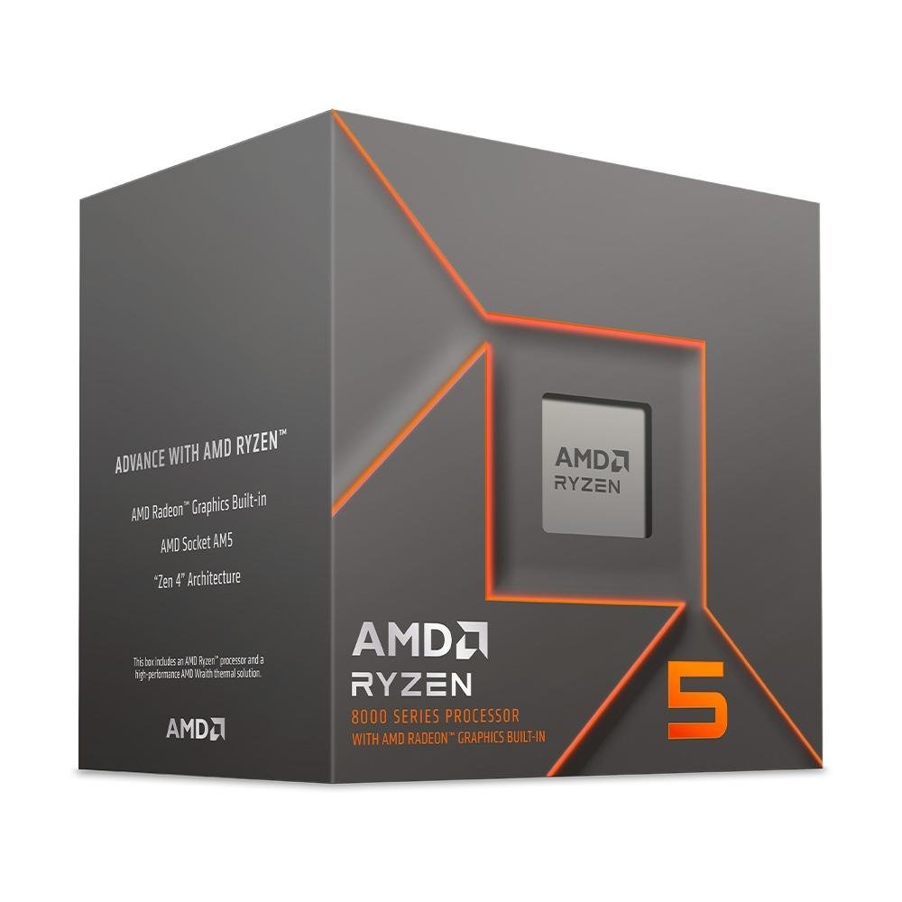 Processador AMD Ryzen 5 8600G, 4.3 GHz (5.0GHz Max Turbo), Cache 6MB, 6 Núcleos, 12 Threads, AM5, Com Vídeo Integrado - 100-100001237BOX