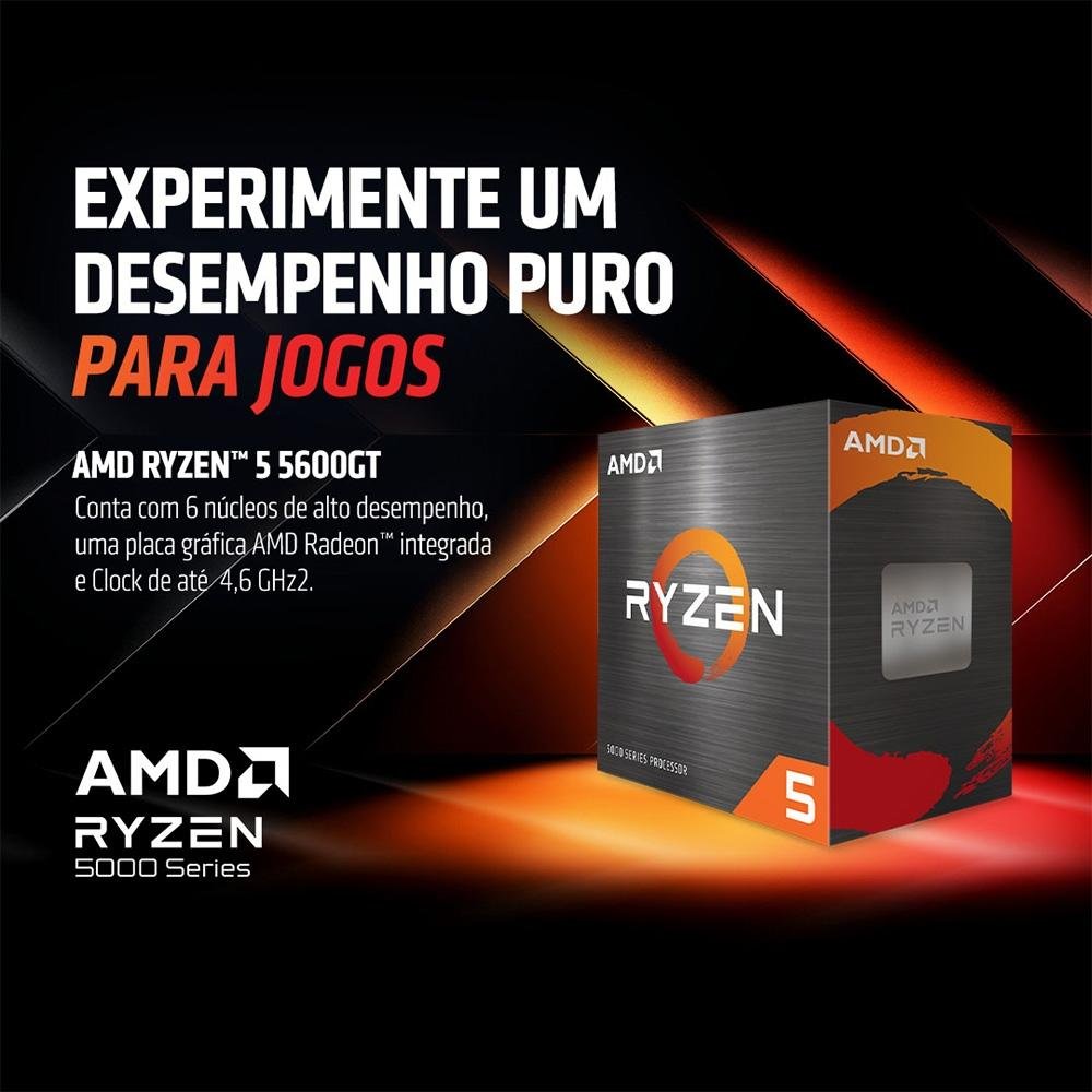 Processador AMD Ryzen 5 5600GT, 3.6 GHz, (4.6GHz Max Turbo), Cache 4MB, 6 Núcleos, 12 Threads, AM4 - 100-100001488BOX - view 3