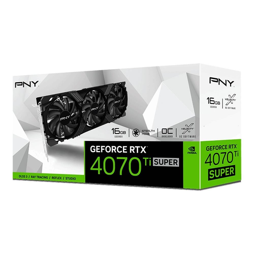 PNY Placa gráfica GeForce RTX™ 4070 Ti Super 16GB Verto