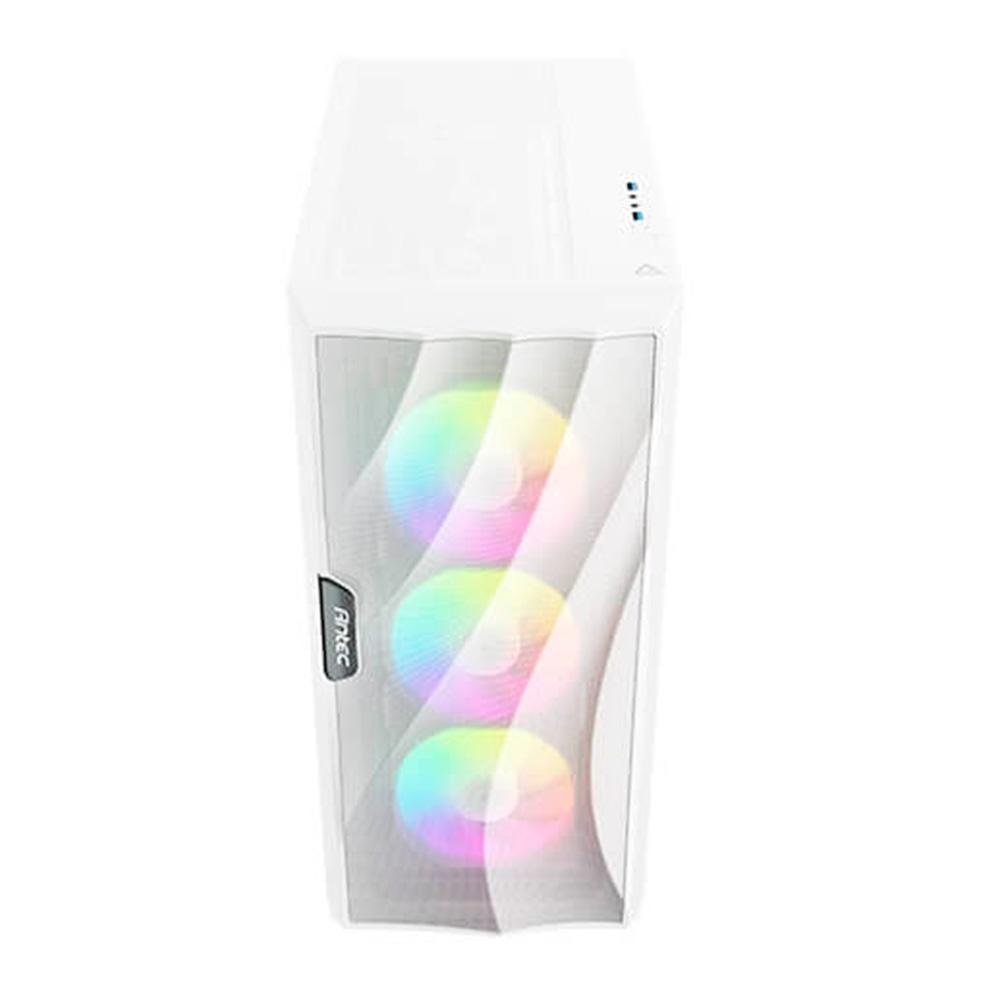 Gabinete Gamer Antec DF700 FLUX WHITE, Mid Tower, ATX, Lateral em Vidro Temperado, 3 Coolers Fans ARGB Branco ( Balão.info - view 4
