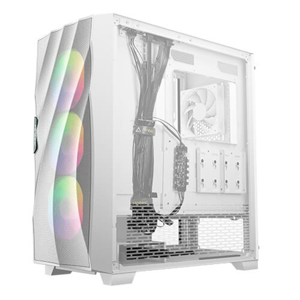 Gabinete Gamer Antec DF700 FLUX WHITE, Mid Tower, ATX, Lateral em Vidro Temperado, 3 Coolers Fans ARGB Branco ( Balão.info - view 6