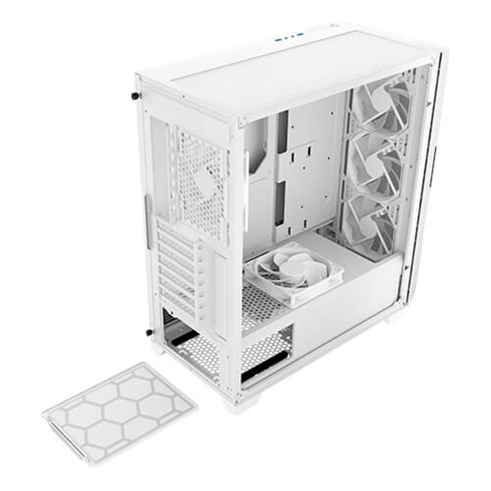 Gabinete Gamer Antec DF700 FLUX WHITE, Mid Tower, ATX, Lateral em Vidro Temperado, 3 Coolers Fans ARGB Branco ( Balão.info - view 10