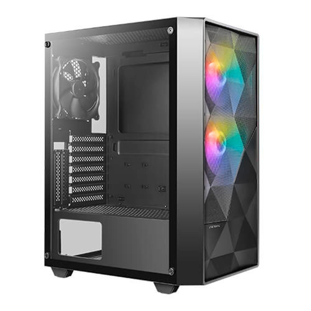 Gabinete Gamer Antec NX270 Elite, Mid Tower, ATX,  Lateral em Vidro Temperado, 3 Coolers Fans ARGB, Preto - NX270
