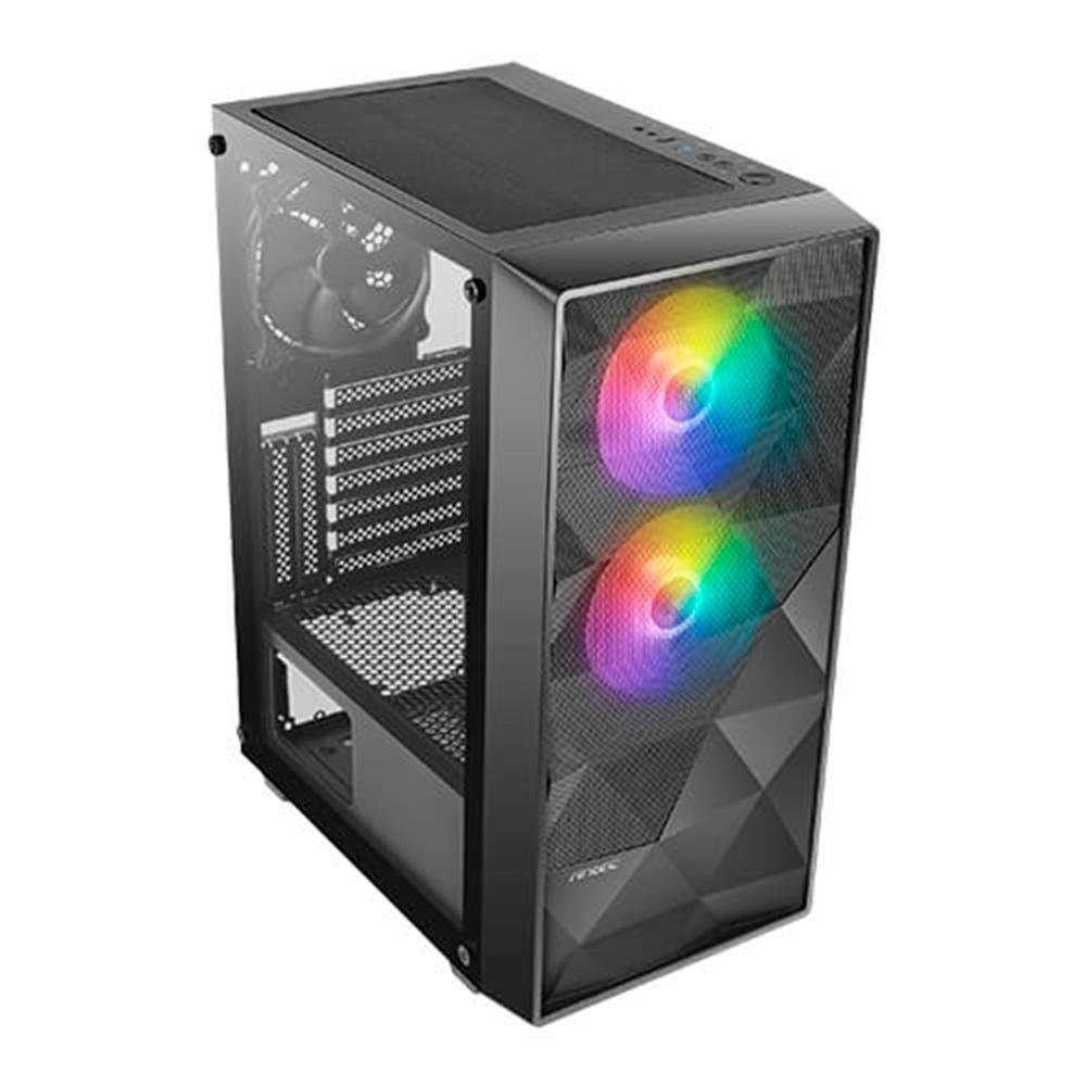 Gabinete Gamer Antec NX270 Elite, Mid Tower, ATX,  Lateral em Vidro Temperado, 3 Coolers Fans ARGB, Preto - NX270