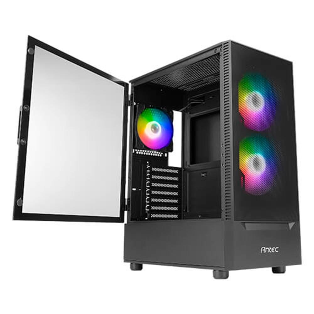 Imagem 3 de 10 do produto Gabinete Gamer Antec NX410 V2, Mid Tower, ATX, Lateral em Vidro Temperado, Preto - NX410 V2