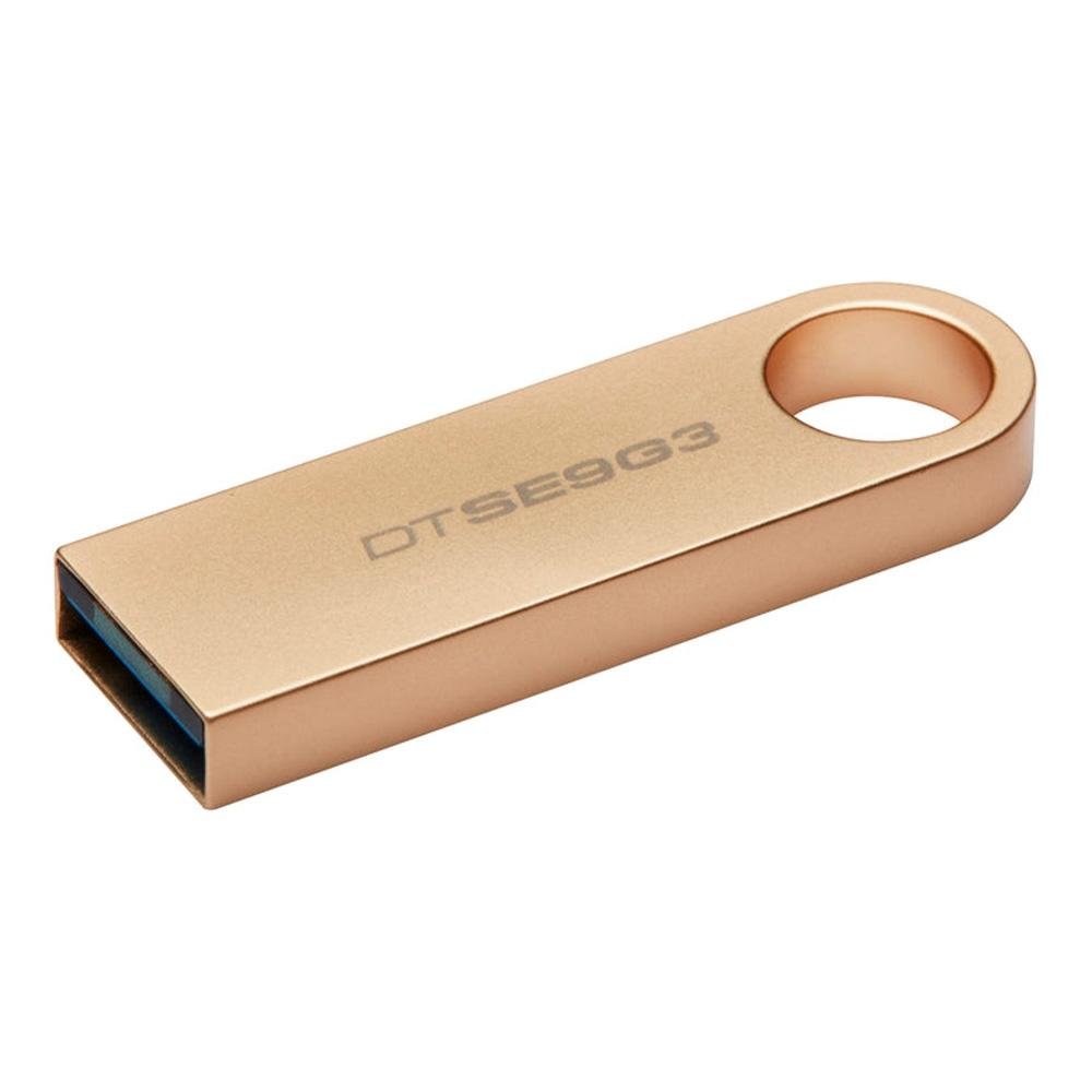 Pen Drive 128GB Kingston DataTraveler SE9 G3, USB 3.2 Gen 1, Leitura de 220MB/s, Metal - DTSE9G3/128GB Pen Drive 128GB Kingston DataTraveler SE9 G3, USB 3.2 Gen 1, Leitura de 220MB/s, Metal - DTSE9G3/128GB