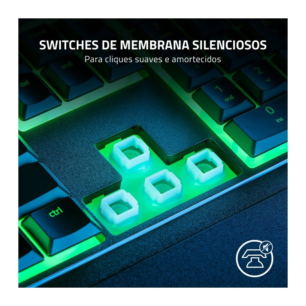 Imagem 3 de 5 do produto Teclado Gamer Razer Ornata Expert, Retroiluminação RGB, Mecha-Membrane, Preto - RZ03-04470200