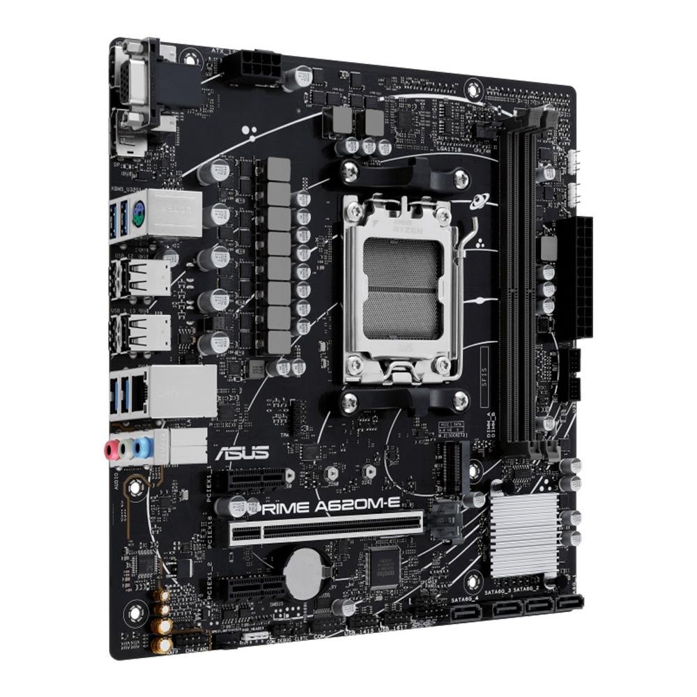 Imagem 3 de 5 do produto Placa-Mãe ASUS PRIME A620M-E, AMD AM5, A620, mATX, DDR5, Preto - 90MB1F50-M0EAY0