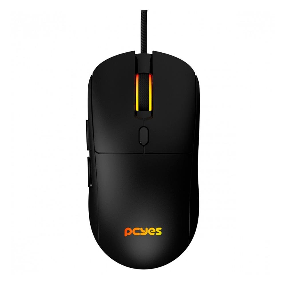 Mouse Gamer PCYes Basaran Black Vulcan, RGB, 12400 DPI, 6 Botões - PMGBRBV Mouse Gamer PCYes Basaran Black Vulcan, RGB, 12400 DPI, 6 Botões - PMGBRBV