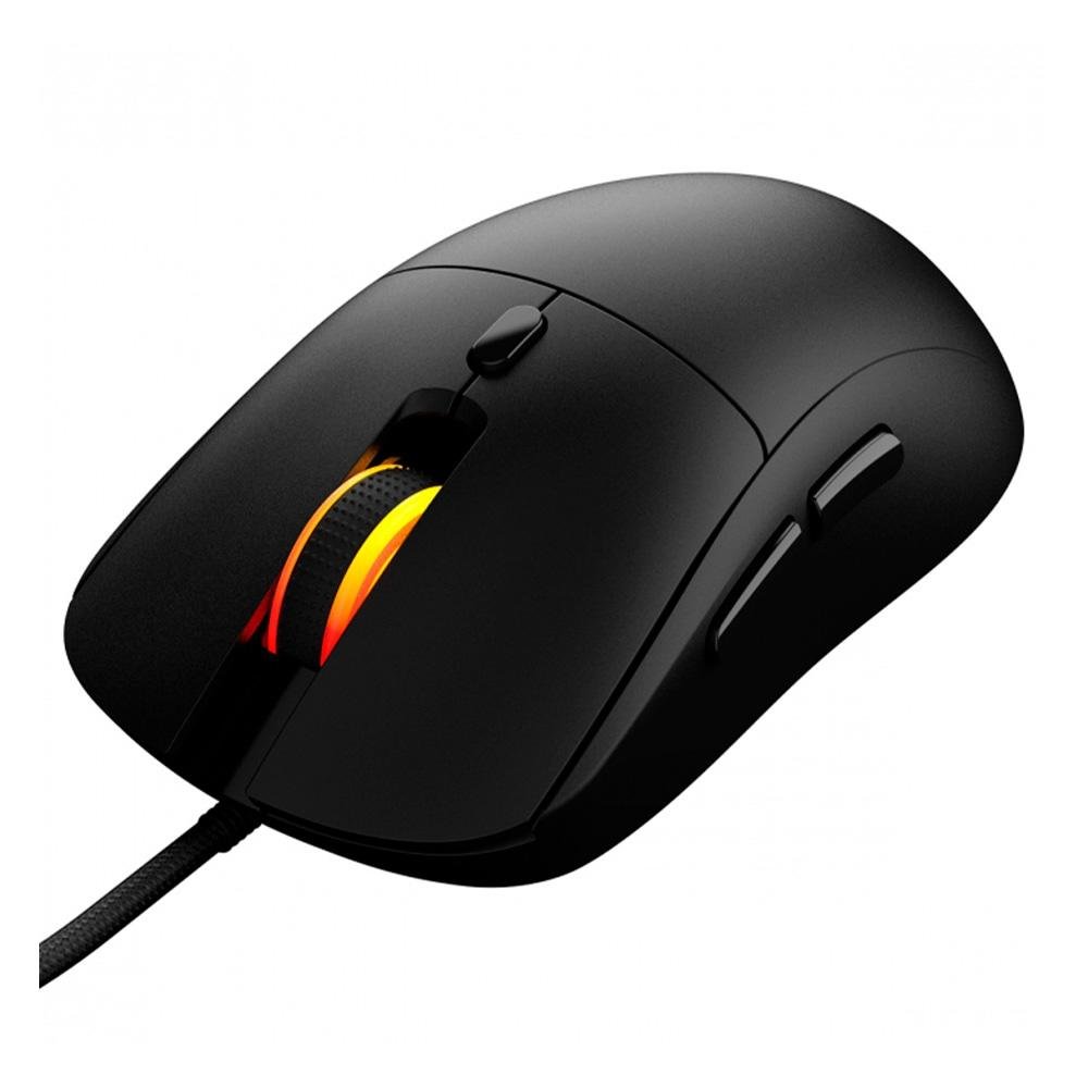 Mouse Gamer PCYes Basaran Black Vulcan, RGB, 12400 DPI, 6 Botões - PMGBRBV Mouse Gamer PCYes Basaran Black Vulcan, RGB, 12400 DPI, 6 Botões - PMGBRBV