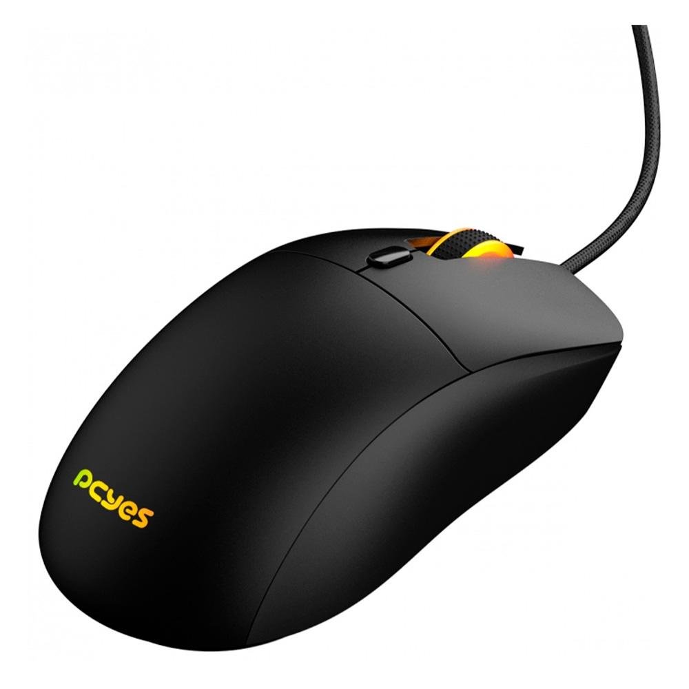 Mouse Gamer PCYes Basaran Black Vulcan, RGB, 12400 DPI, 6 Botões - PMGBRBV Mouse Gamer PCYes Basaran Black Vulcan, RGB, 12400 DPI, 6 Botões - PMGBRBV