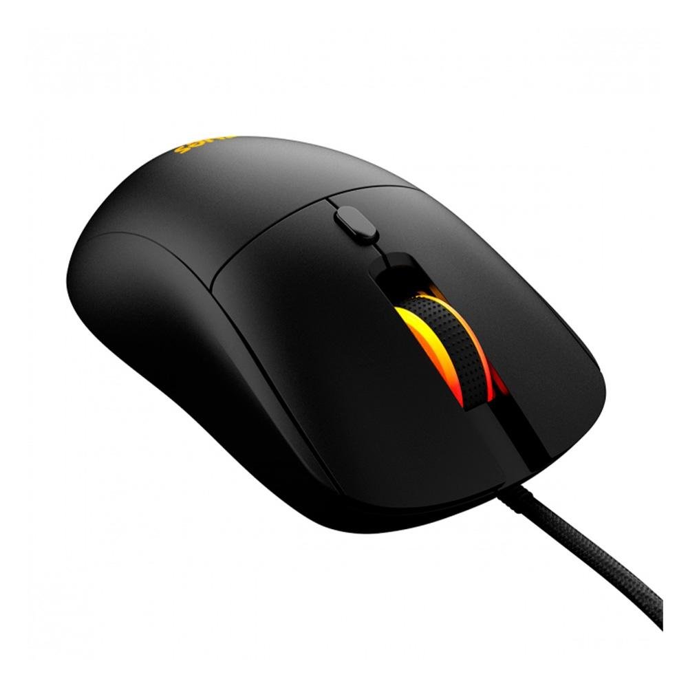 Mouse Gamer PCYes Basaran Black Vulcan, RGB, 12400 DPI, 6 Botões - PMGBRBV Mouse Gamer PCYes Basaran Black Vulcan, RGB, 12400 DPI, 6 Botões - PMGBRBV