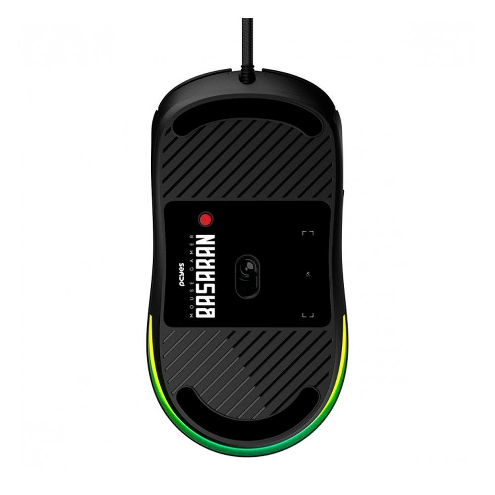 Mouse Gamer PCYes Basaran Black Vulcan, RGB, 12400 DPI, 6 Botões - PMGBRBV Mouse Gamer PCYes Basaran Black Vulcan, RGB, 12400 DPI, 6 Botões - PMGBRBV