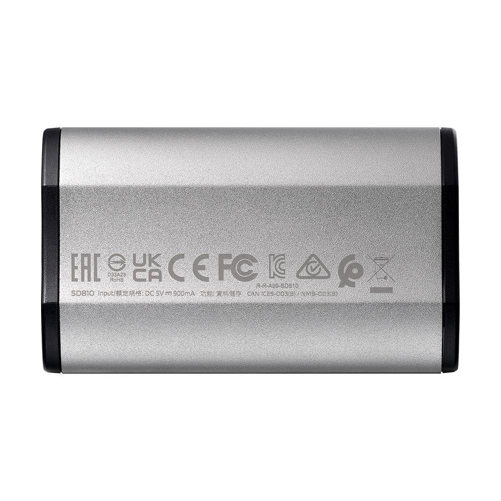 SSD Externo ADATA SD810, 1TB, USB 3.2, 1000G IP68, até 2.000 MB/s, para iPhone 15/Pro/Max, Android, Prata - SD810-1000G-CSG - view 2