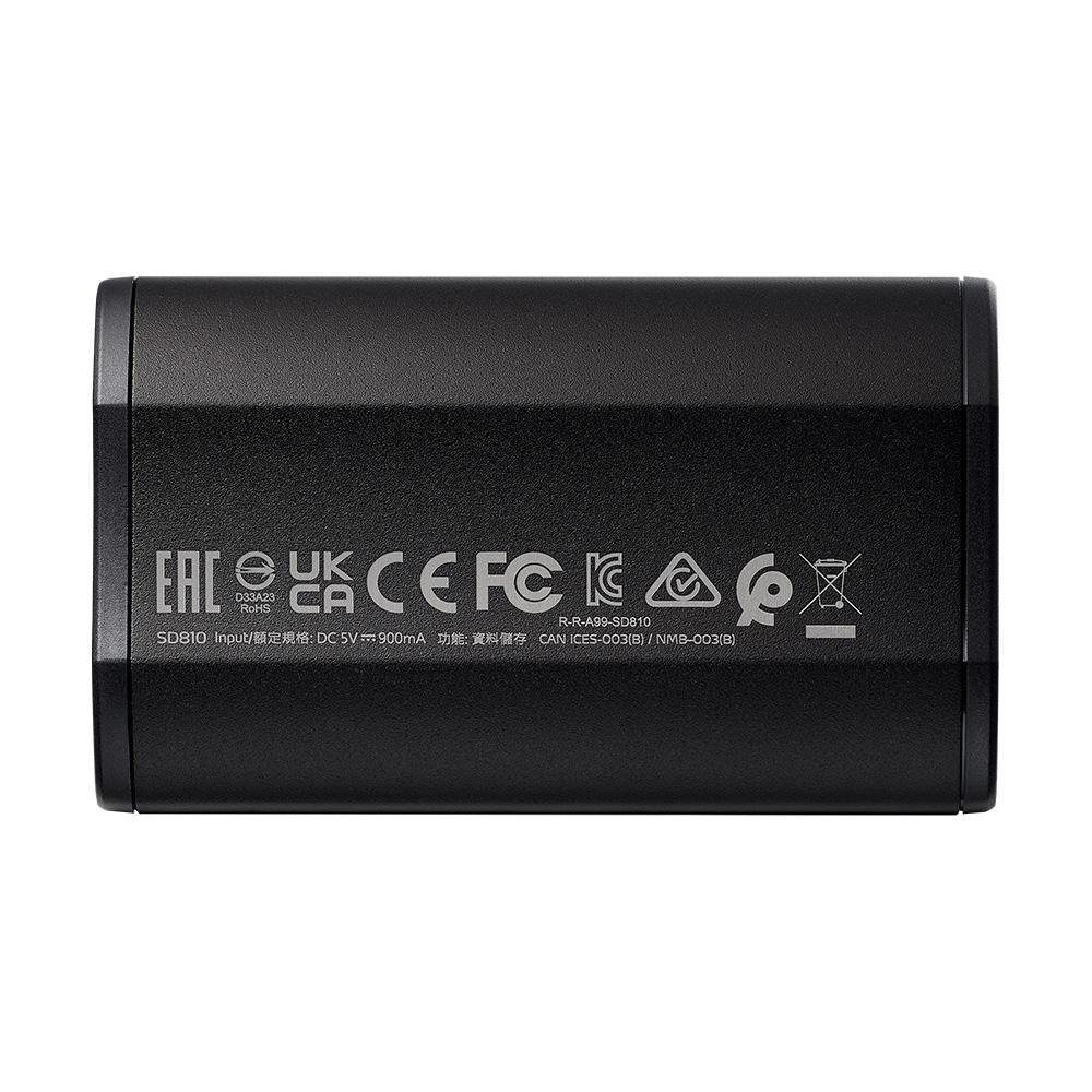 Imagem 2 de 5 do produto SSD Externo ADATA 2TB SD810, USB 3.2, 1000G IP68, até 2.000 MB/s, para iPhone 15/Pro/Max, Android, Preto - SD810-2000G-CBK