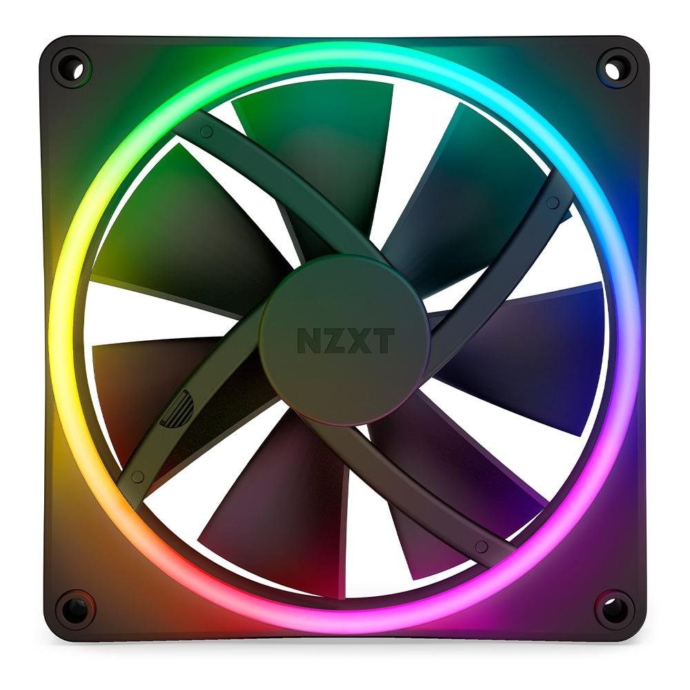 Kit com 2 Ventoinhas NZXT F140RGB Duo ,140mm, Led RGB, Preto -  RF-D14DF-B1 7