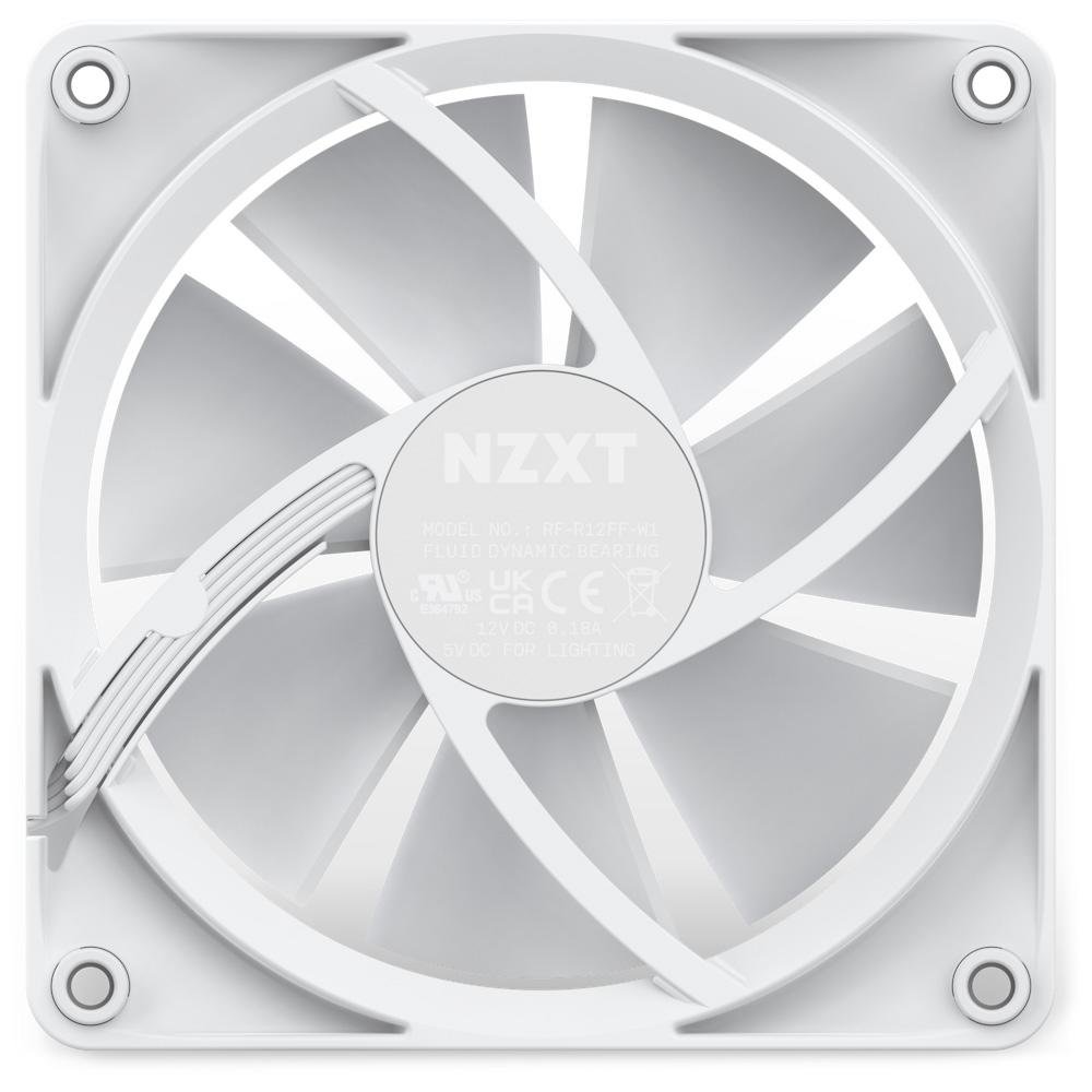 Ventoinha NZXT F120RGB, 120mm, Led RGB, Branco - RF-R12SF-W1 - view 6