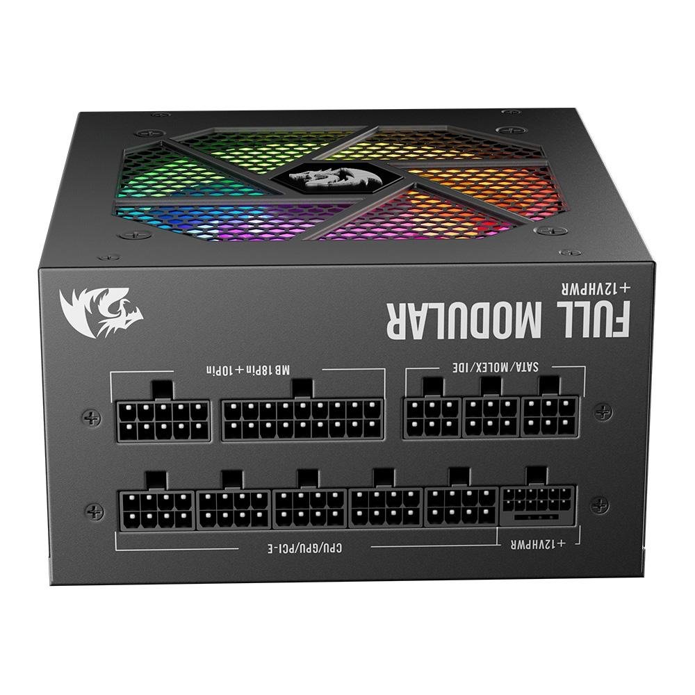 Fonte Redragon, 850W, 80 Plus Gold, Modular, PFC Ativo, RGB, Sem Cabo, Preto - GC-PS007-1 - view 7