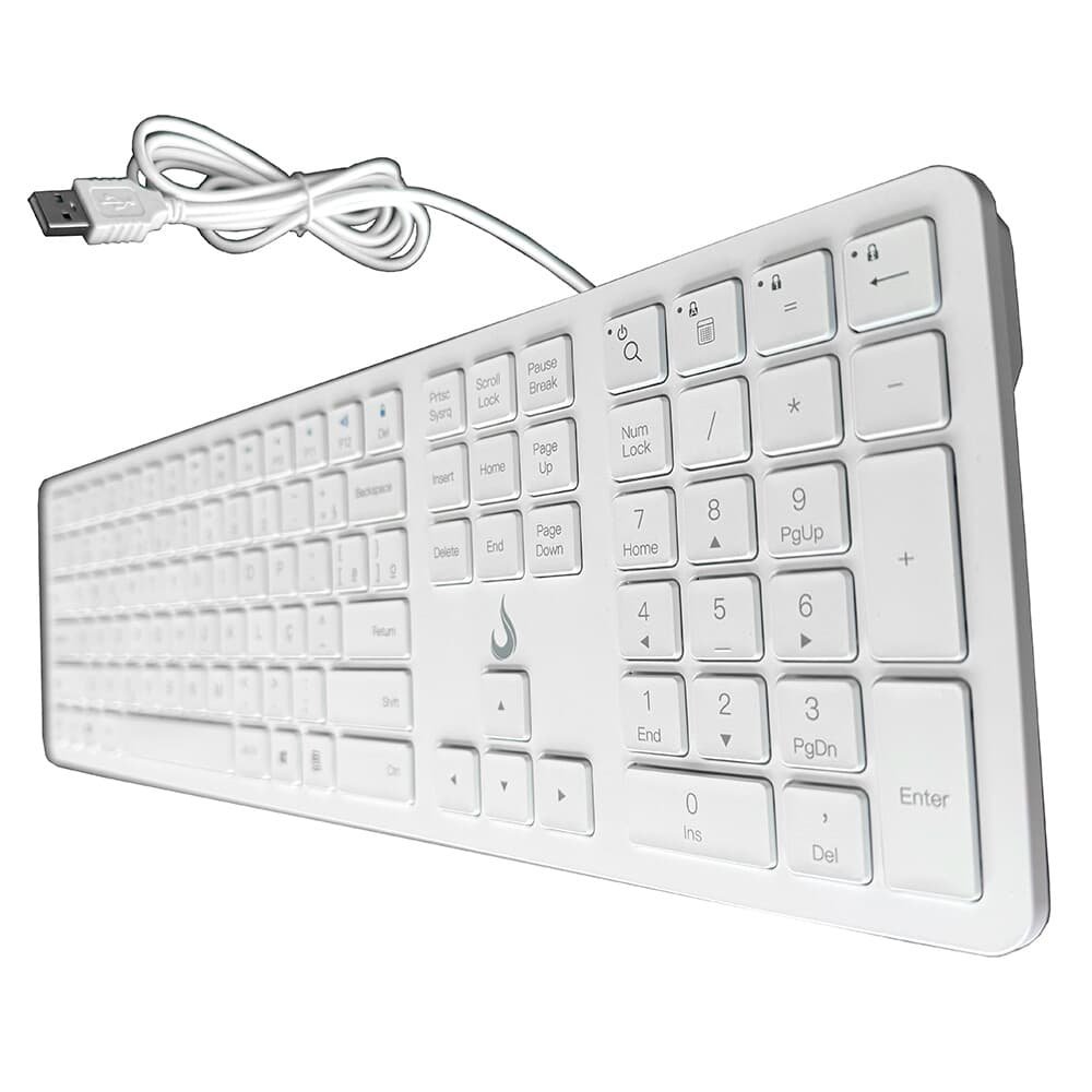 Teclado Slim ( Balão.info), USB 2.0, ( Balão.info), Branco - RM-TS-FW - view 2