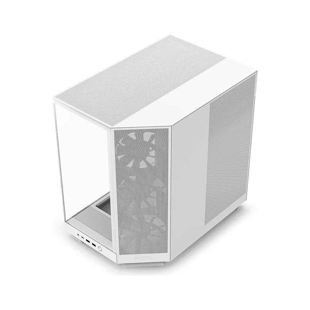 Imagem 3 de 4 do produto Gabinete Gamer NZXT H6 Flow, Flow Edition, ATX, Mid Tower, Lateral em Vidro Temperado, Branco - CC-H61FW-01