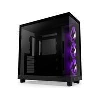 Gabinete Gamer NZXT H6 Flow RGB   Fluxo de ar de alto desempenho O padrão de perfuração nos painéis é otimizado para máximo fluxo de ar.   Painéis Pan