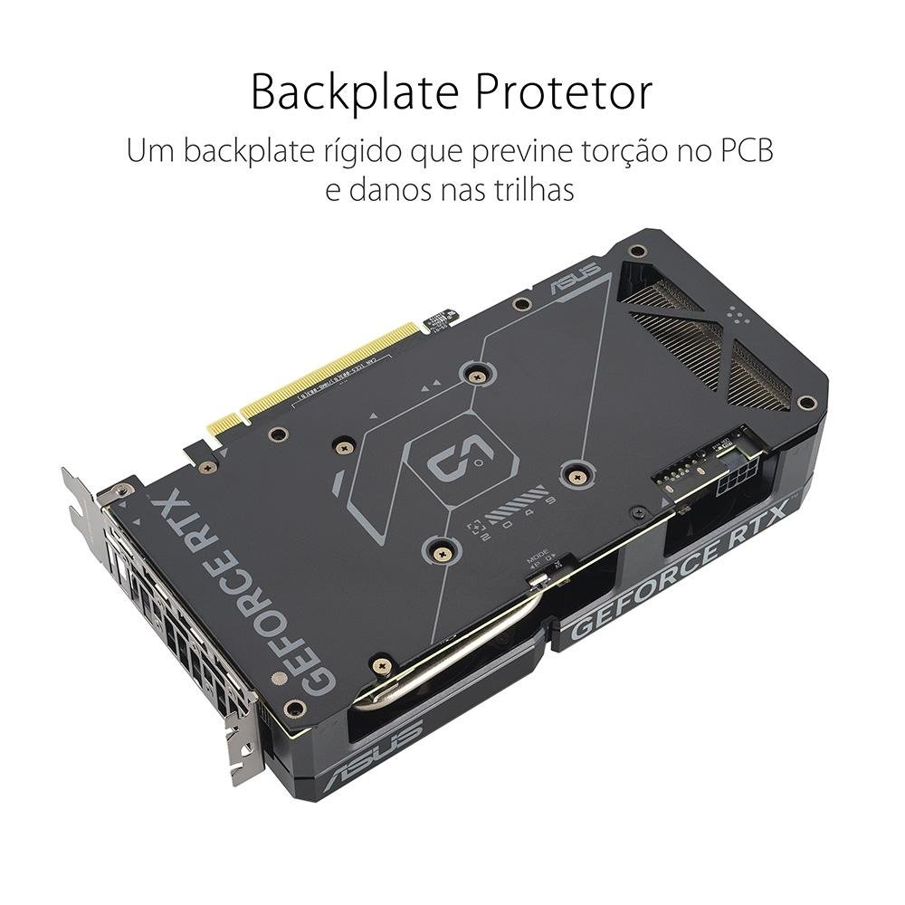 Placa de vídeo RTX 4060 ASUS Dual 8G EVO OC NVIDIA GeForce, 8GB GDDR6, G-SYNC, Ray Tracing - 90YV0JC7-M0NA00 Placa de vídeo RTX 4060 ASUS Dual 8G EVO OC NVIDIA GeForce, 8GB GDDR6, G-SYNC, Ray Tracing - 90YV0JC7-M0NA00