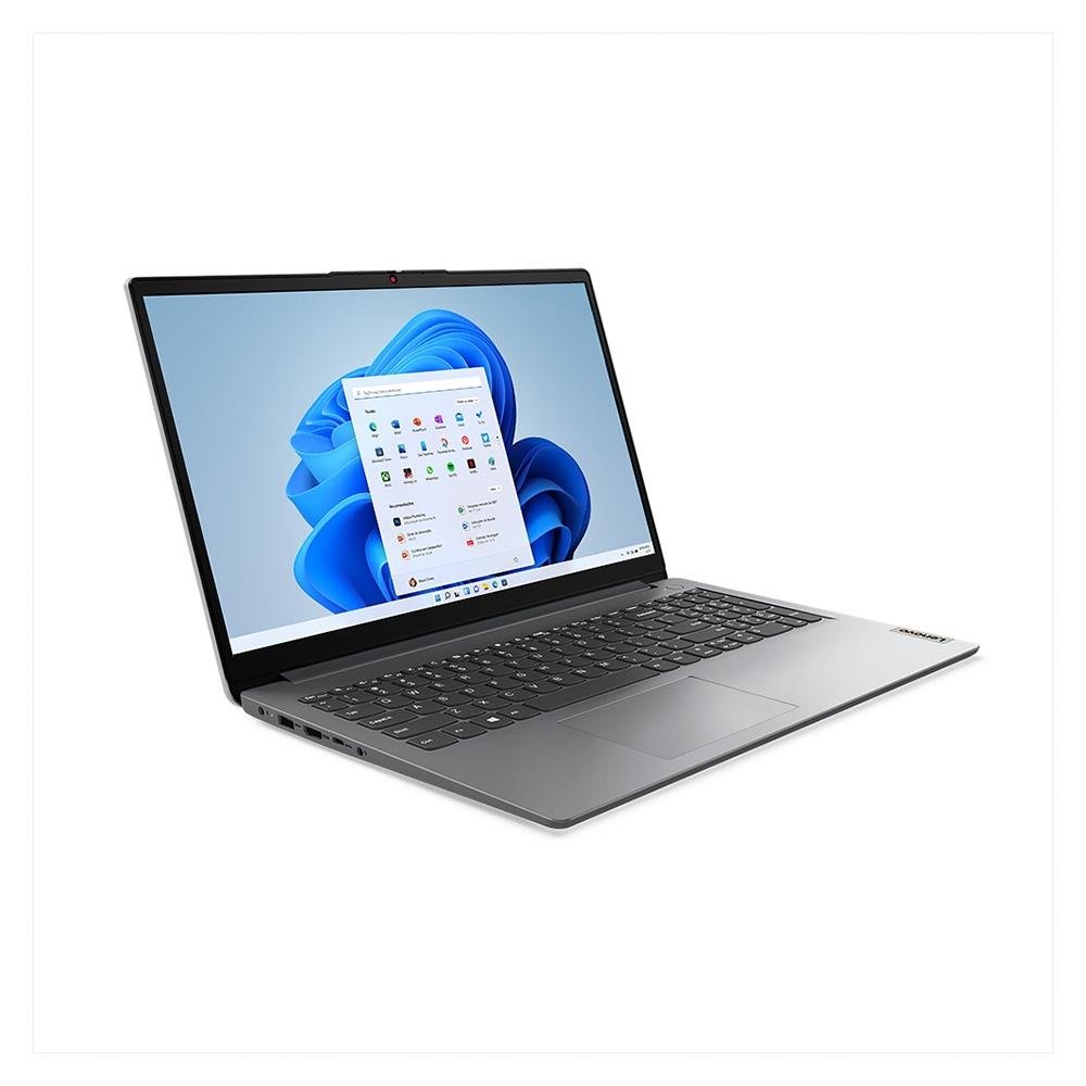 Imagem 6 de 16 do produto Notebook Lenovo IdeaPad 1i Intel Core I3-1215U, 4GB RAM, SSD 256GB, Tela 15.6" HD, Win 11, Cinza - 82VY000TBR